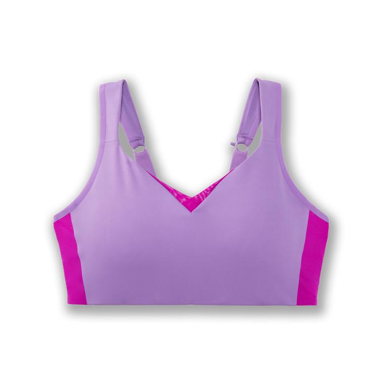 Brooks Drive Convertible Running Bra - Women's - Heliotrope/Magenta/MediumPurple (92705-XJLC)